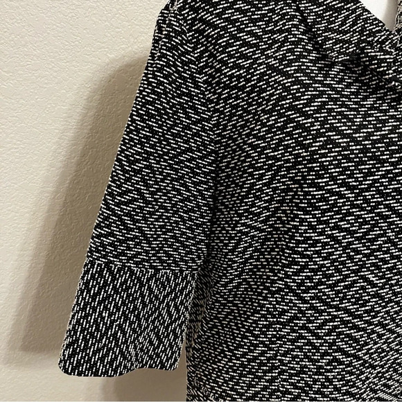 Zozo black & white tweed jacket with three-quarter length sleeves size medium - Picture 4 of 15